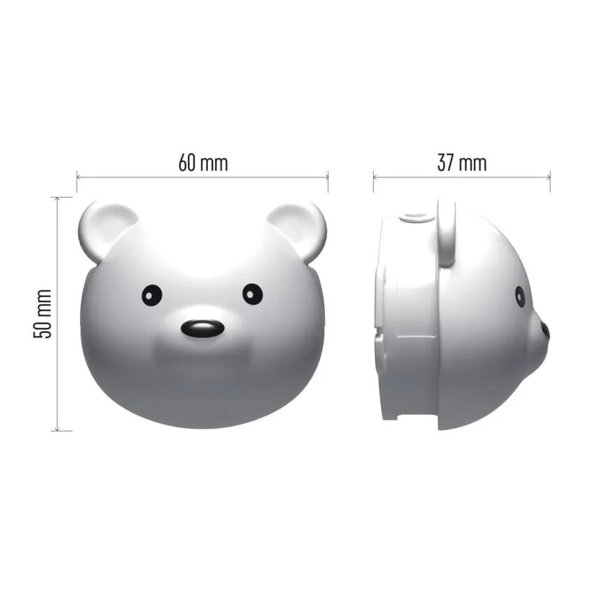 Lanterna de cabeça recarregável LED/USB 500 mAh — Urso