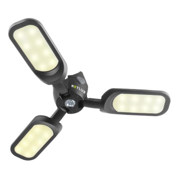 Lanterna de campismo recarregável com painel solar LED/3W/1600 mAh IPX4