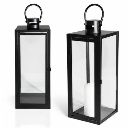 Lanterna decorativa 63 cm preta