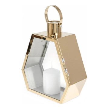 Lanterna decorativa dourada 43 cm