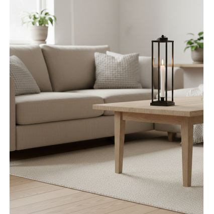 Lanterna decorativa HALL 34 cm preta
