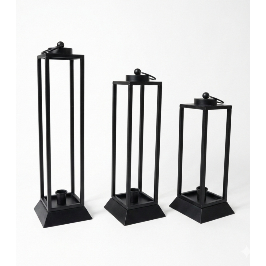Lanterna decorativa HALL 34 cm preta