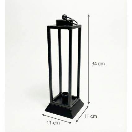 Lanterna decorativa HALL 34 cm preta
