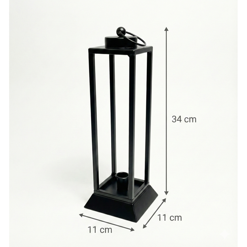 Lanterna decorativa HALL 34 cm preta