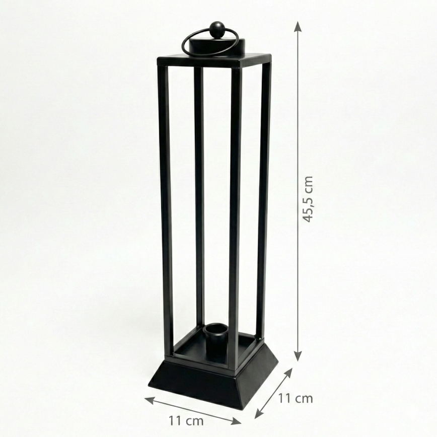 Lanterna decorativa HALL 45,5 cm preta