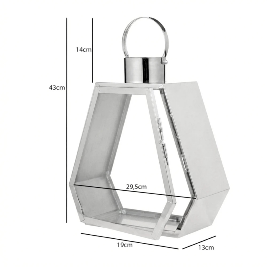 Lanterna decorativa PALACE, 43 cm, cromado polido