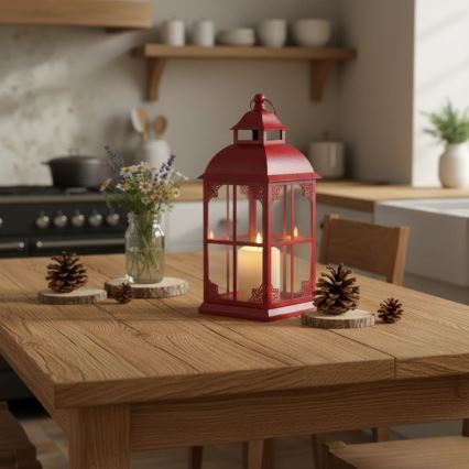 Lanterna decorativa REDY 30,5 cm vermelha
