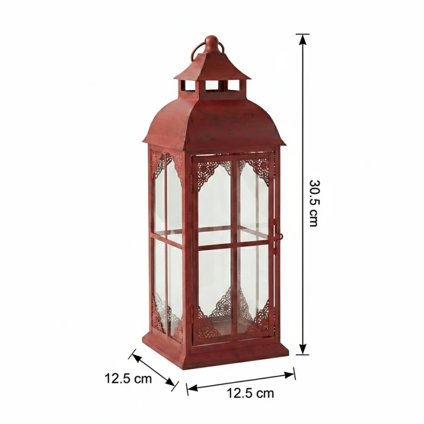 Lanterna decorativa REDY 30,5 cm vermelha