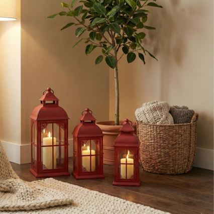 Lanterna decorativa REDY, 42 cm, vermelha