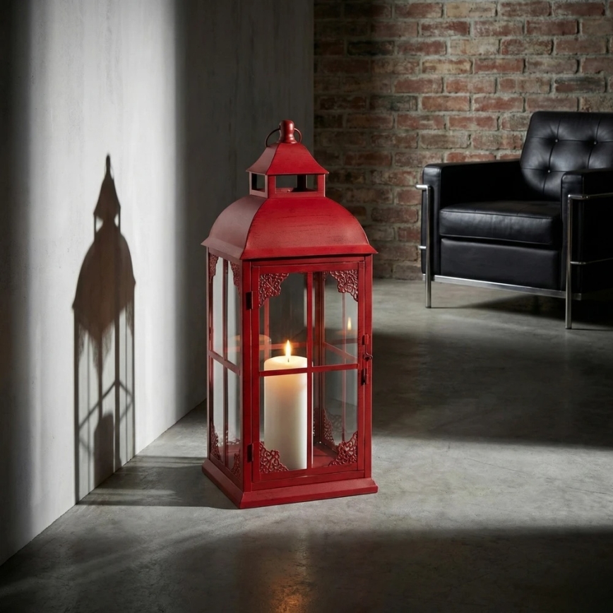 Lanterna decorativa REDY 56 cm vermelha