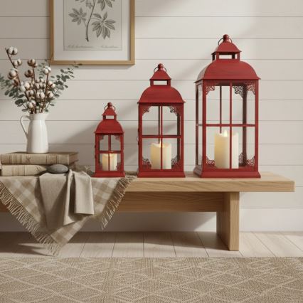 Lanterna decorativa REDY 56 cm vermelha