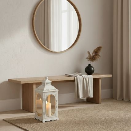 Lanterna decorativa ROSEHILL 27,5 cm branca