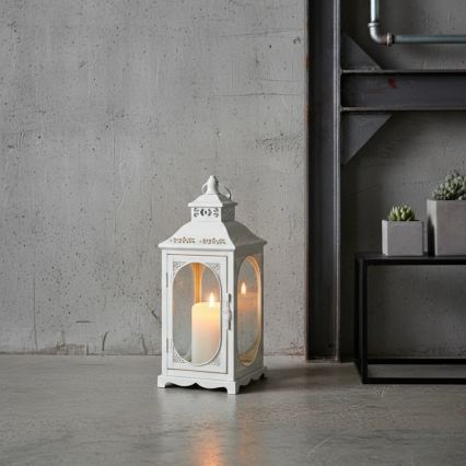 Lanterna decorativa ROSEHILL 27,5 cm branca