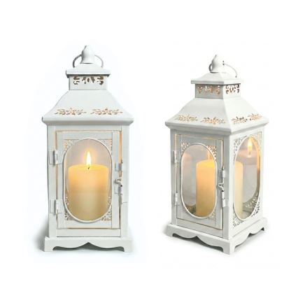 Lanterna decorativa ROSEHILL 27,5 cm branca