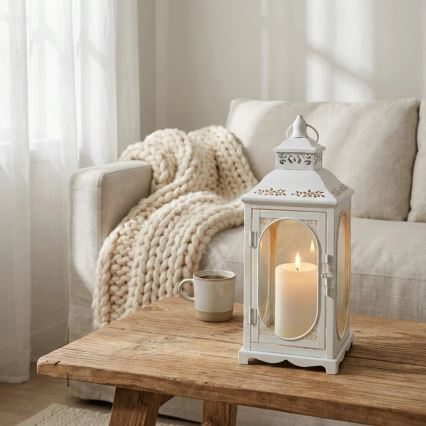 Lanterna decorativa ROSEHILL 40 cm branca