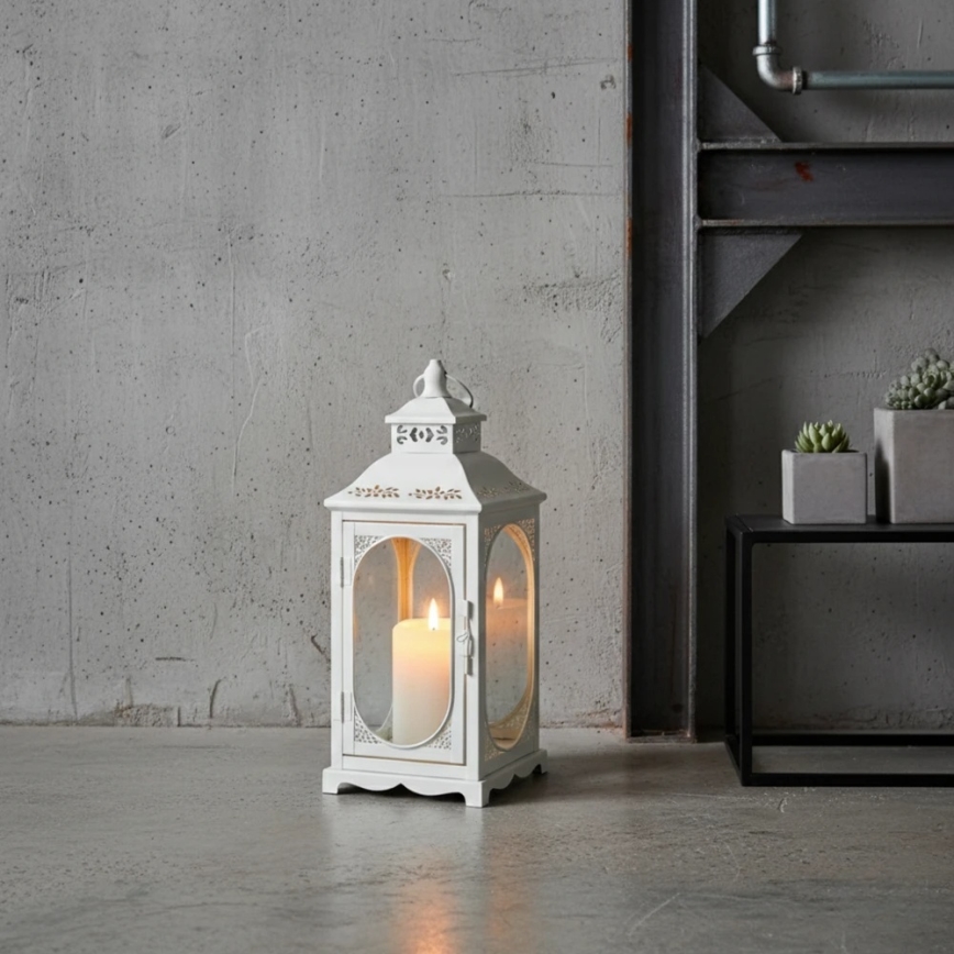 Lanterna decorativa ROSEHILL 40 cm branca