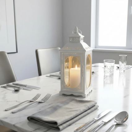 Lanterna decorativa ROSEHILL 40 cm branca