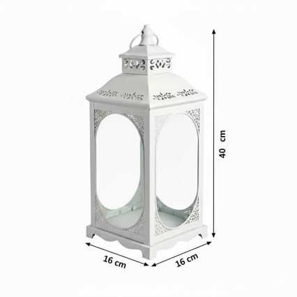 Lanterna decorativa ROSEHILL 40 cm branca