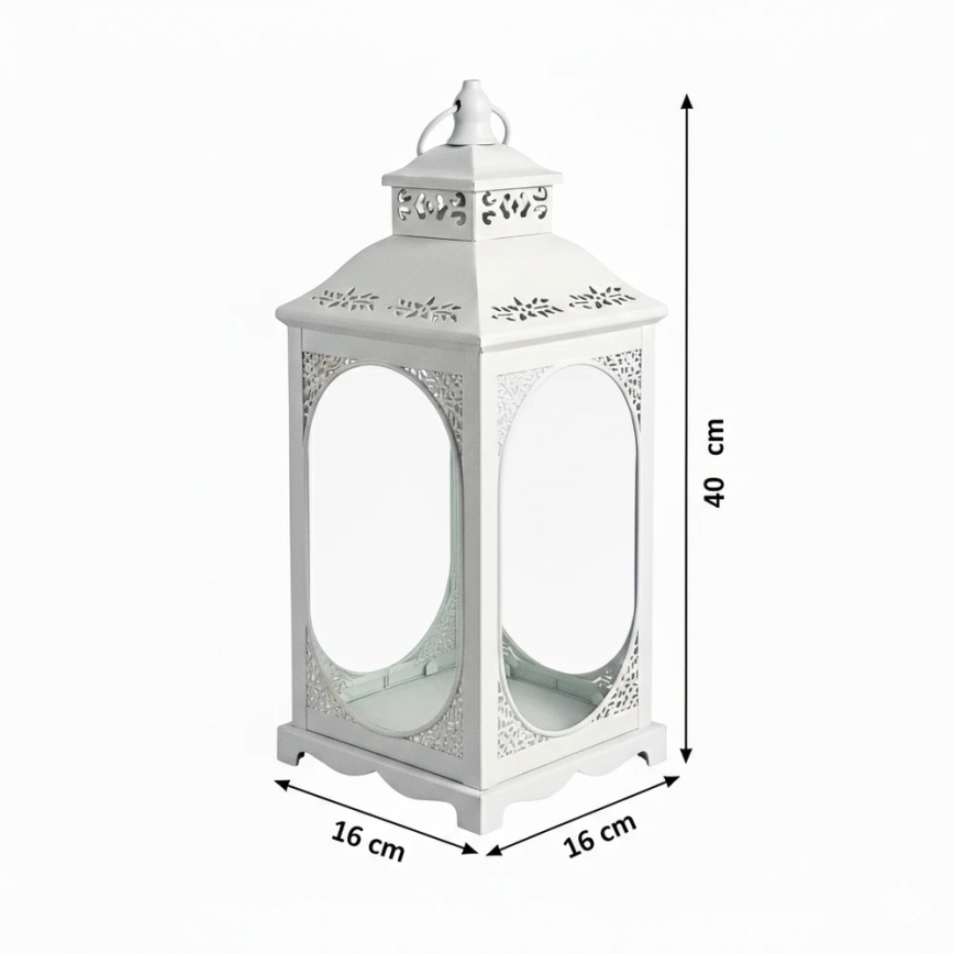 Lanterna decorativa ROSEHILL 40 cm branca