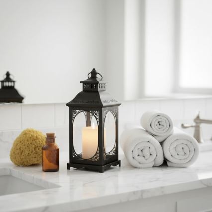 Lanterna decorativa ROSEHILL 40 cm preta