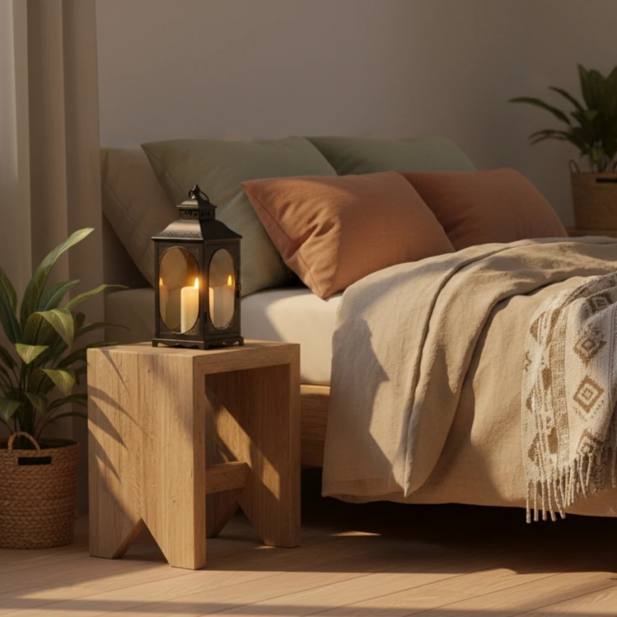 Lanterna decorativa ROSEHILL 40 cm preta