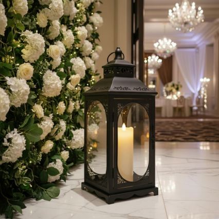 Lanterna decorativa ROSEHILL 54,5 cm preta