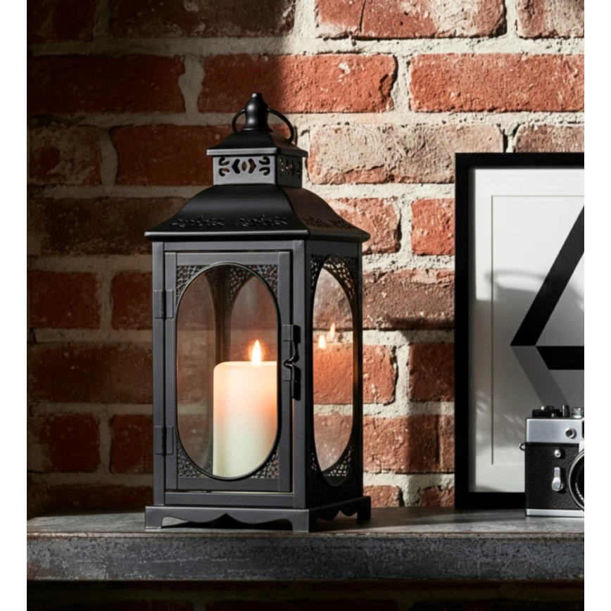 Lanterna decorativa ROSEHILL 54,5 cm preta