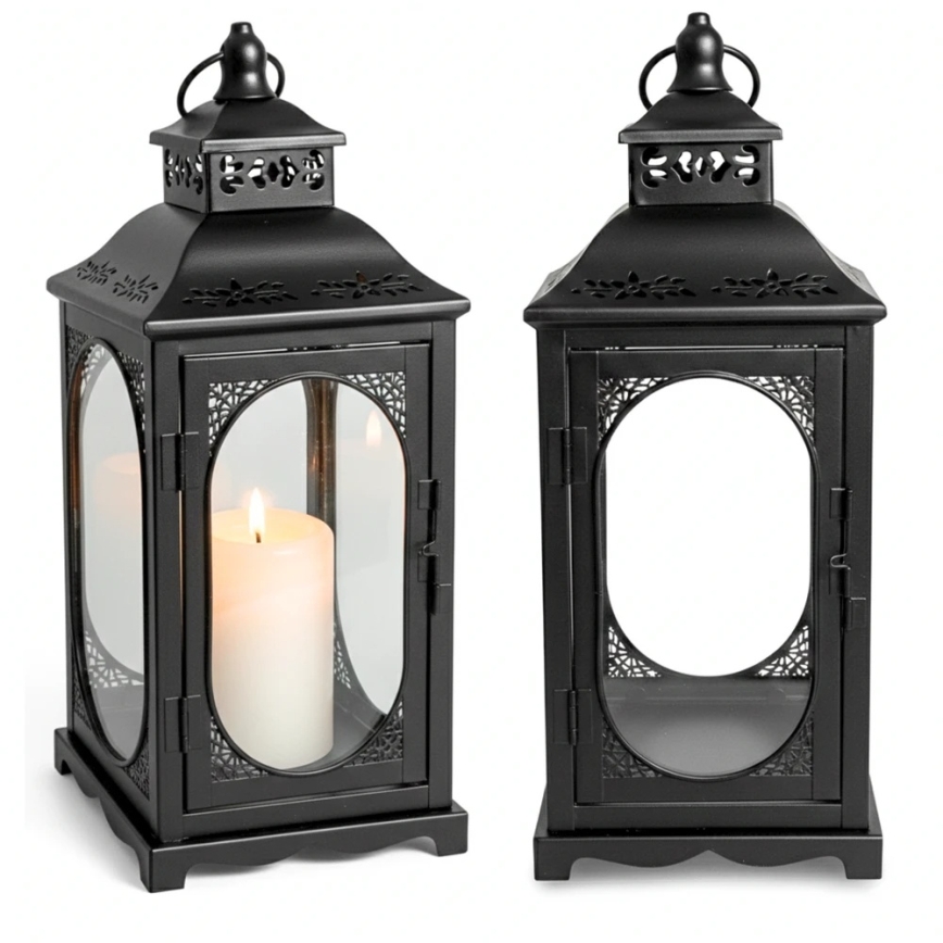 Lanterna decorativa ROSEHILL 54,5 cm preta