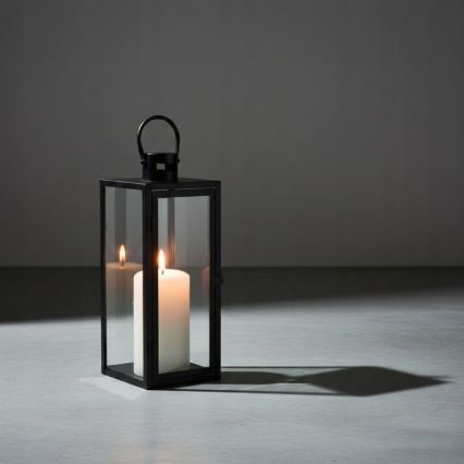 Lanterna decorativa TOWER 29 cm preta