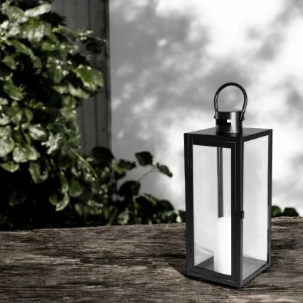 Lanterna decorativa TOWER 63 cm preta