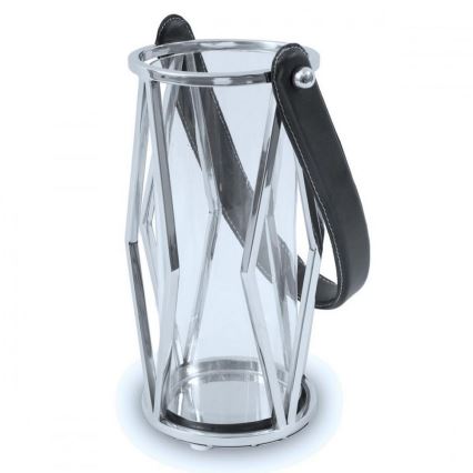 Lanterna FRAGIL 26 cm cromado brilhante/preto