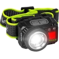 Lanterna frontal LED recarregável regulável com sensor e luz vermelha LED/6W/5V/3xAAA IP66 500 lm 1200 mAh