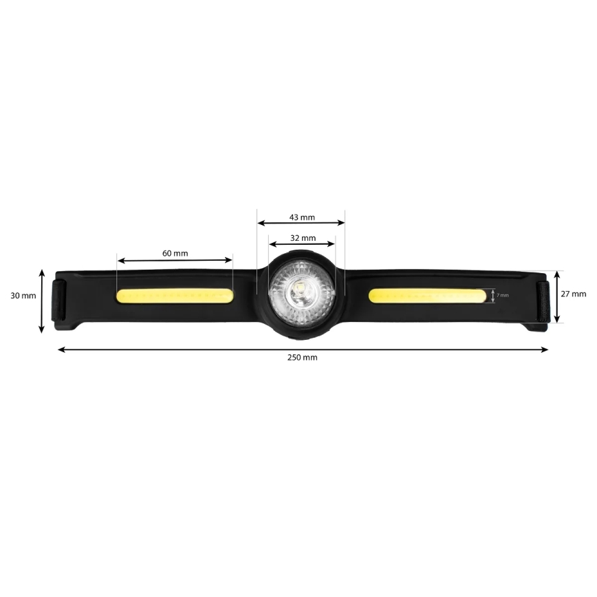 Lanterna frontal LED recarregável com ajuste de intensidade e luz vermelha — 5V, IPX4, 550 lm, 600 mAh