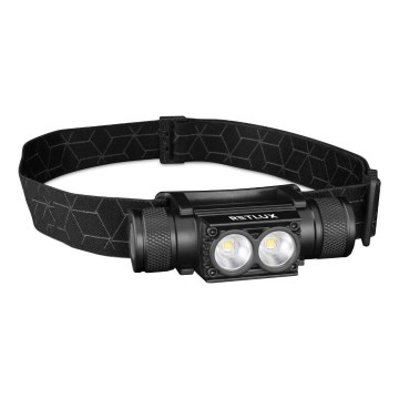 Lanterna frontal recarregável de alumínio com LED regulável/2600 mAh IP65