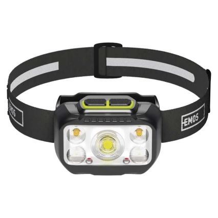 Lanterna frontal recarregável e regulável LED/3xAAA/1000 mAh 3,7V