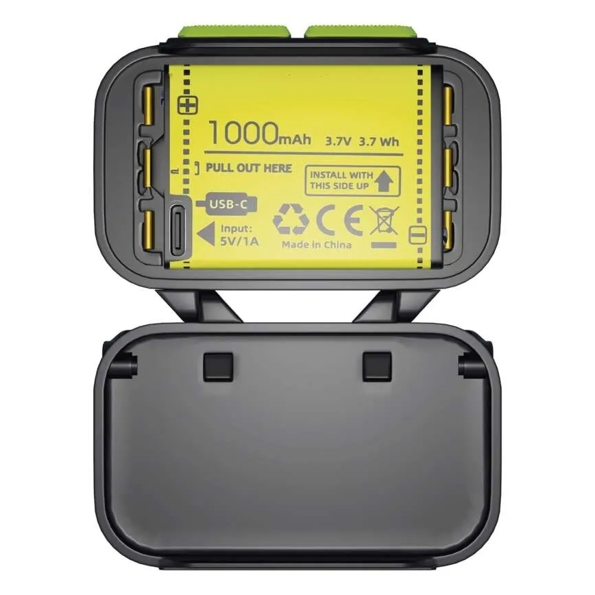 Lanterna frontal recarregável e regulável LED/3xAAA/1000 mAh 3,7V
