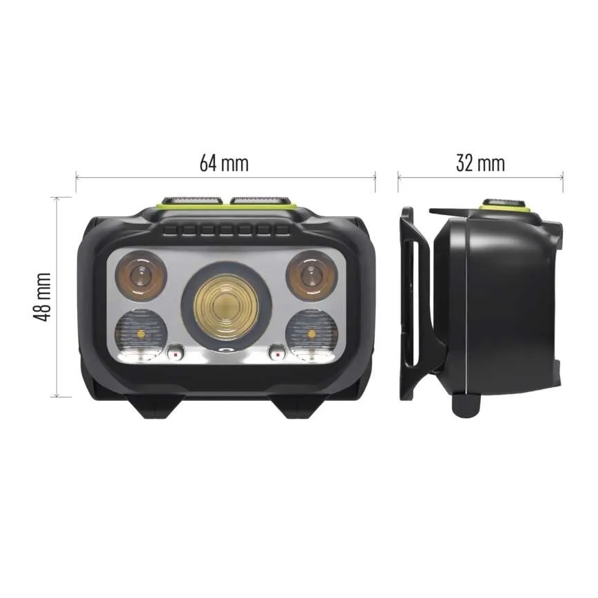 Lanterna frontal recarregável e regulável LED/3xAAA/1000 mAh 3,7V