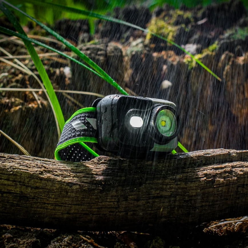 Lanterna frontal recarregável LED dimerizável/10W/5V/3xAAA IP66 800 lm 1000 mAh