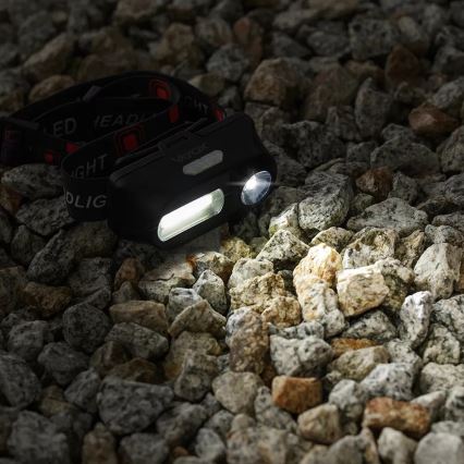 Lanterna frontal recarregável LED regulável 2xLED/5V IP44 210 lm 2000 mAh