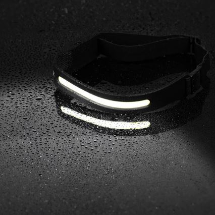 Lanterna frontal recarregável LED regulável com sensor 2xLED/5V IP44 350 lm 1200 mAh