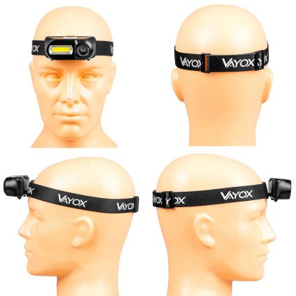 Lanterna frontal recarregável LED regulável 2xLED/5V IPX4 250 lm 2000 mAh