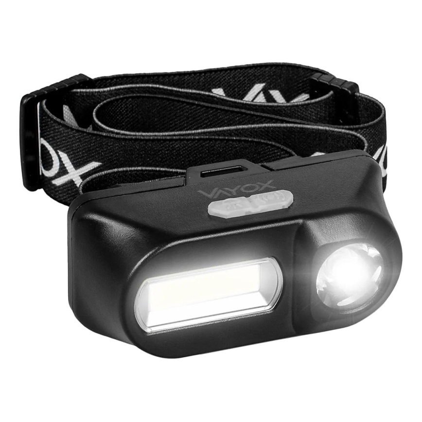 Lanterna frontal recarregável LED regulável 2xLED/5V IPX4 250 lm 2000 mAh