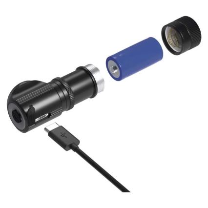 Lanterna frontal recarregável LED regulável/800 mAh 3,7V