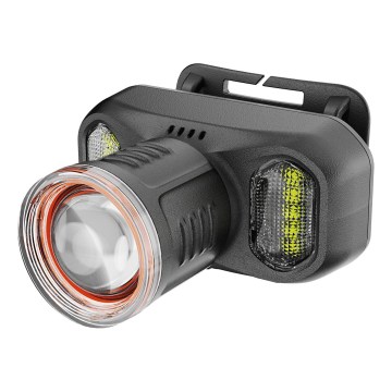 Lanterna frontal recarregável LED regulável LED/3,4W/5V 1500 mAh