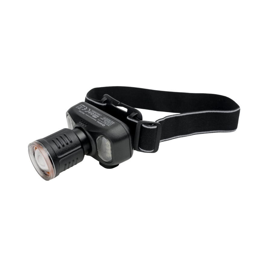 Lanterna frontal recarregável LED regulável LED/3,4W/5V 1500 mAh