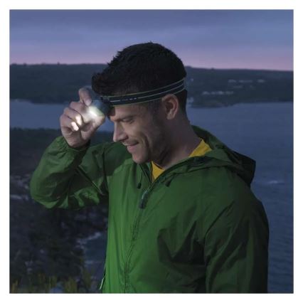 Lanterna frontal recarregável LED/USB, 1600 mAh, IPX6