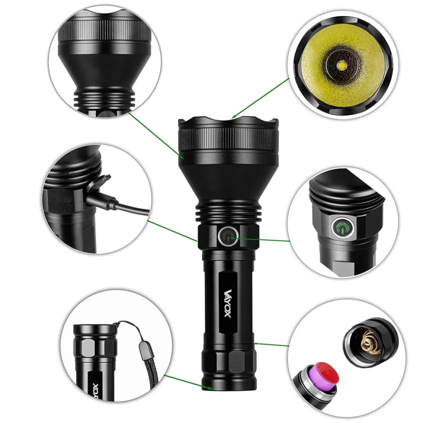 Lanterna LED com regulação LED/20W/5V IPX5 1900 brilhante 5000 mAh