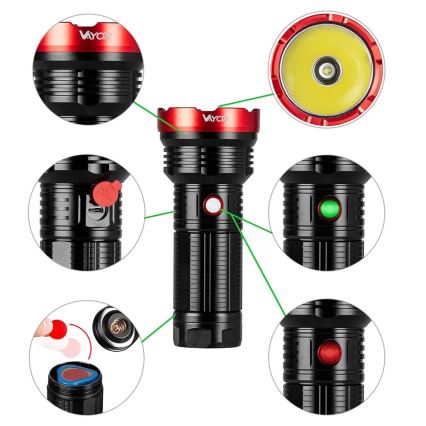 Lanterna LED com regulação LED/20W/5V IPX5 2000 brilhante 6000 mAh