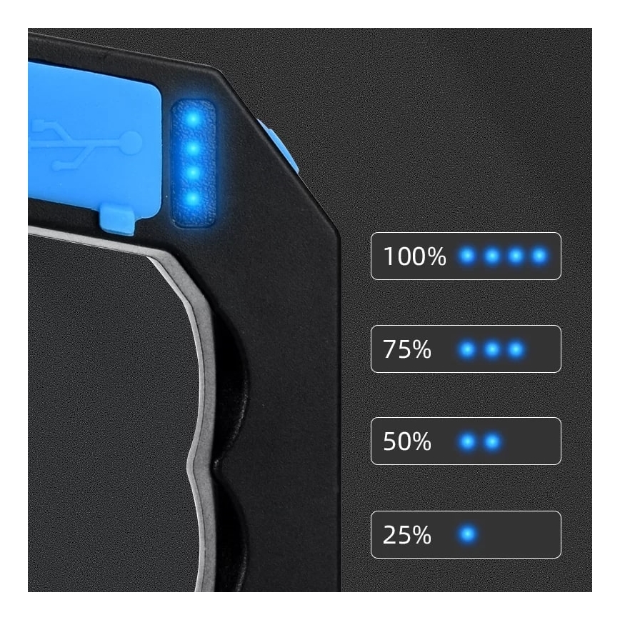 Lanterna LED com regulação LED/5V IPX4 250 brilhante 1200 mAh