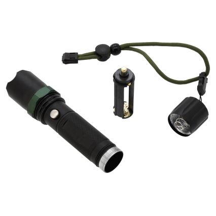 Lanterna LED LED/3W/3xAAA IP44 preto